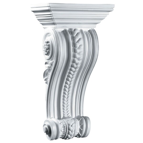 Ekena Millwork 9 1/2"W x 5 1/2"D x 17 3/8"H Alexandria Rope Center Corbel COR09X17X05AL - main